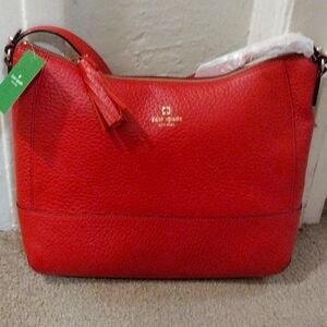 KATE SPADE Southport Avenue Cathy Shoulder Purse - Tomato Red. NWT